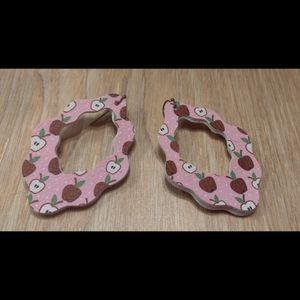 3/$20 Bohemian Apple Faux Leather Earrings